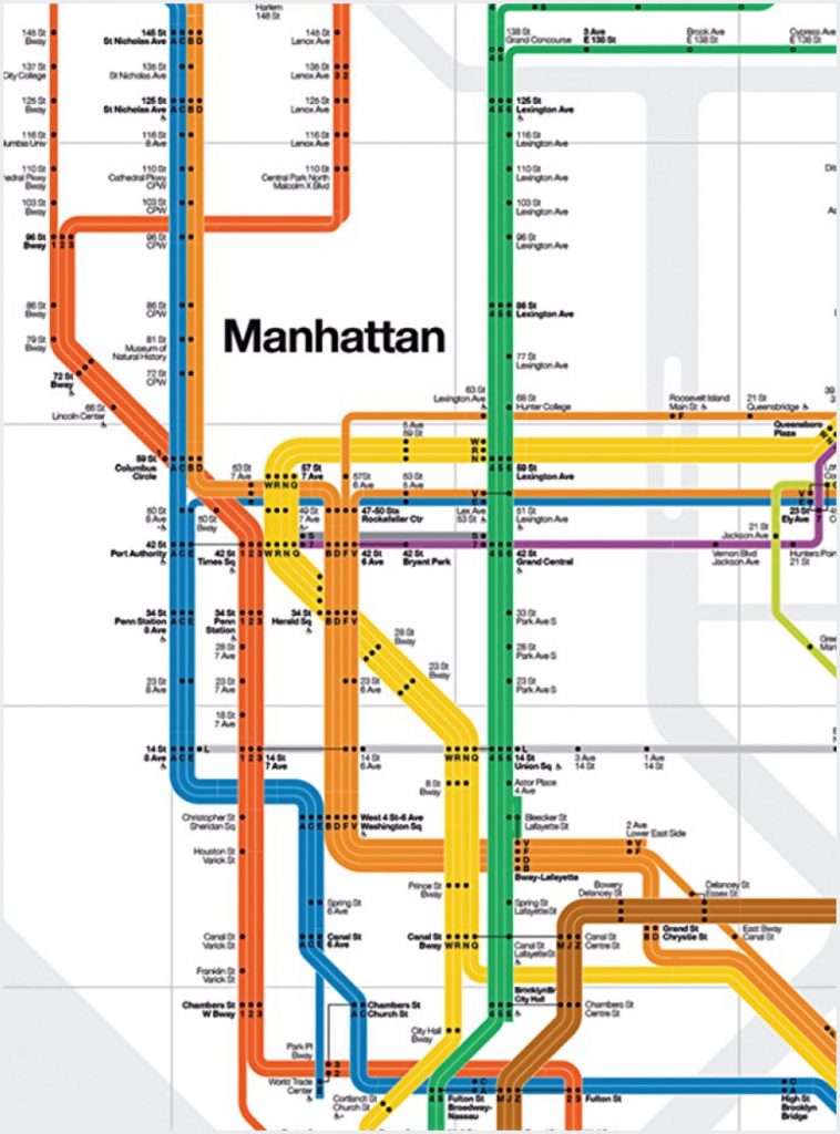 IMG _ Vignelli NY métro Plan du métro de New York, par Vignelli